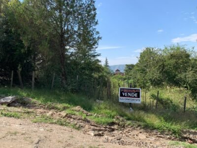 Venta lote en Icho Cruz Sierras, a 200 metros del río.